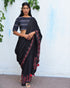 Moonlit Serenade Hand Block Printed Mulmul Cotton Saree